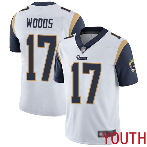 Los Angeles Rams Limited White Youth Robert Woods Road Jersey NFL Football #17 Vapor Untouchable->youth nfl jersey->Youth Jersey